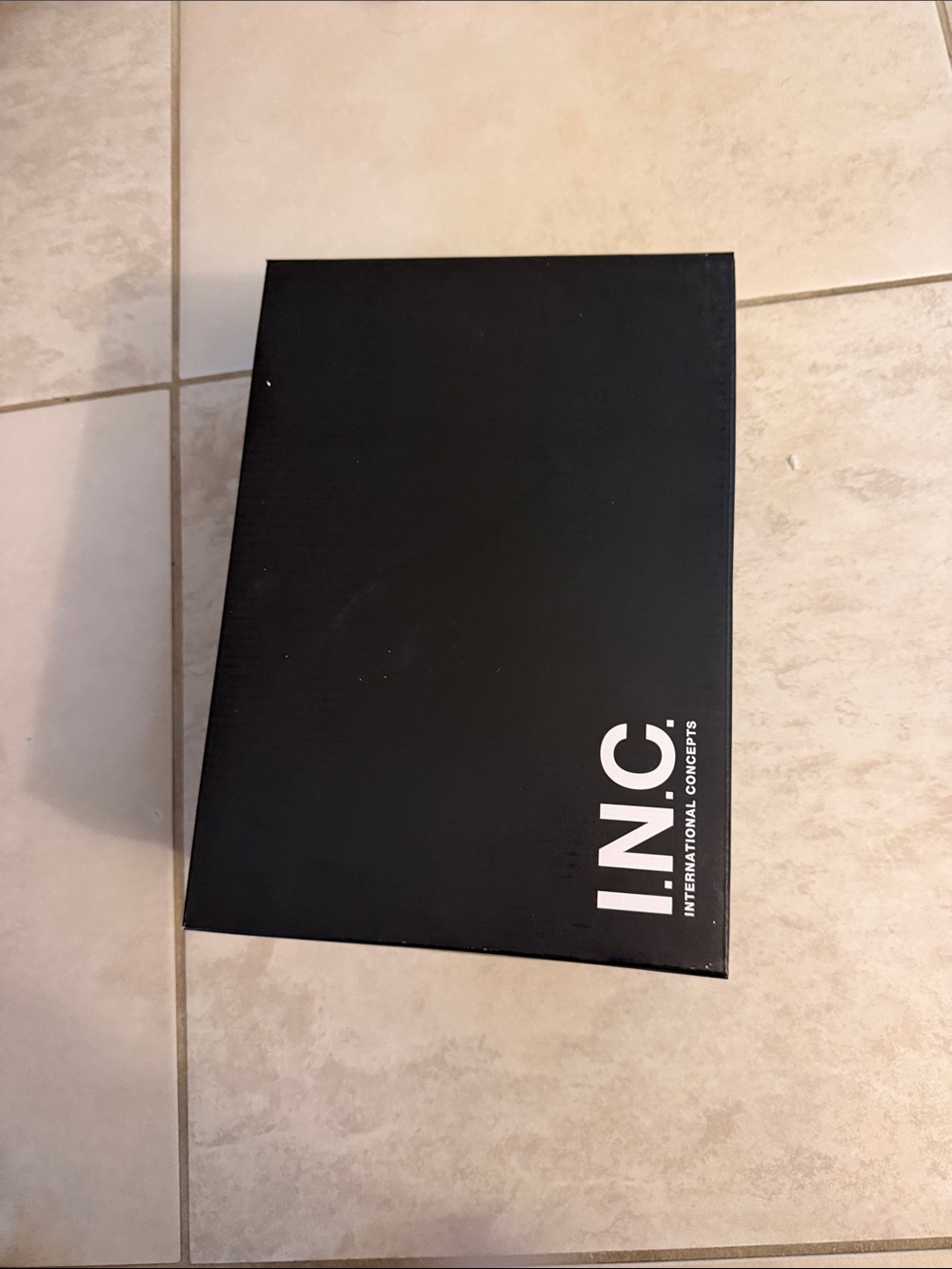 INC Box black and cream mule